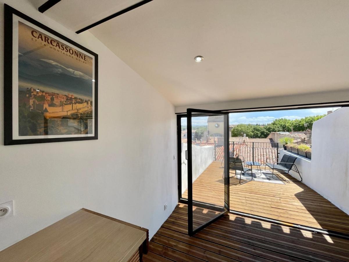 Rooftop N°38 - Rooms Et Studios - Vue Cite Medievale Carcassonne Exterior photo